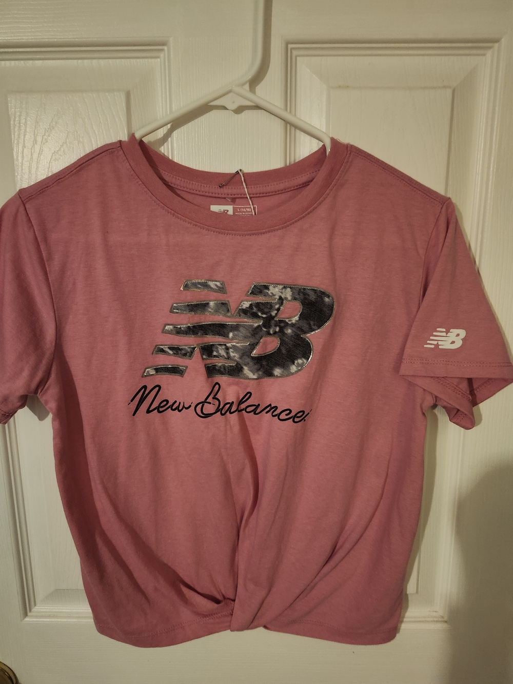 New Balance Pink Logo Short Sleeve Tee - Women's